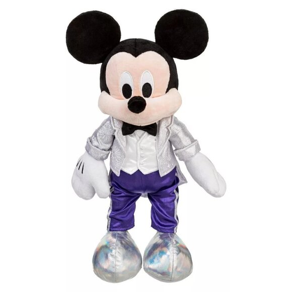 Disney 100 Years of Wonder Anniversary Mickey Mouse Stuffed Animal Plush Toy NWT